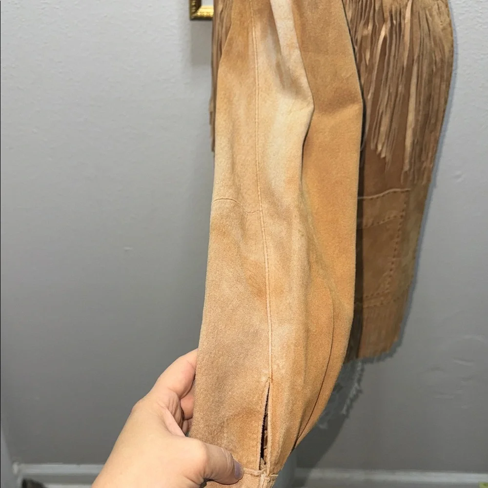 Chico's Camel Fringe Utility Jacket - Picture 6 of 10